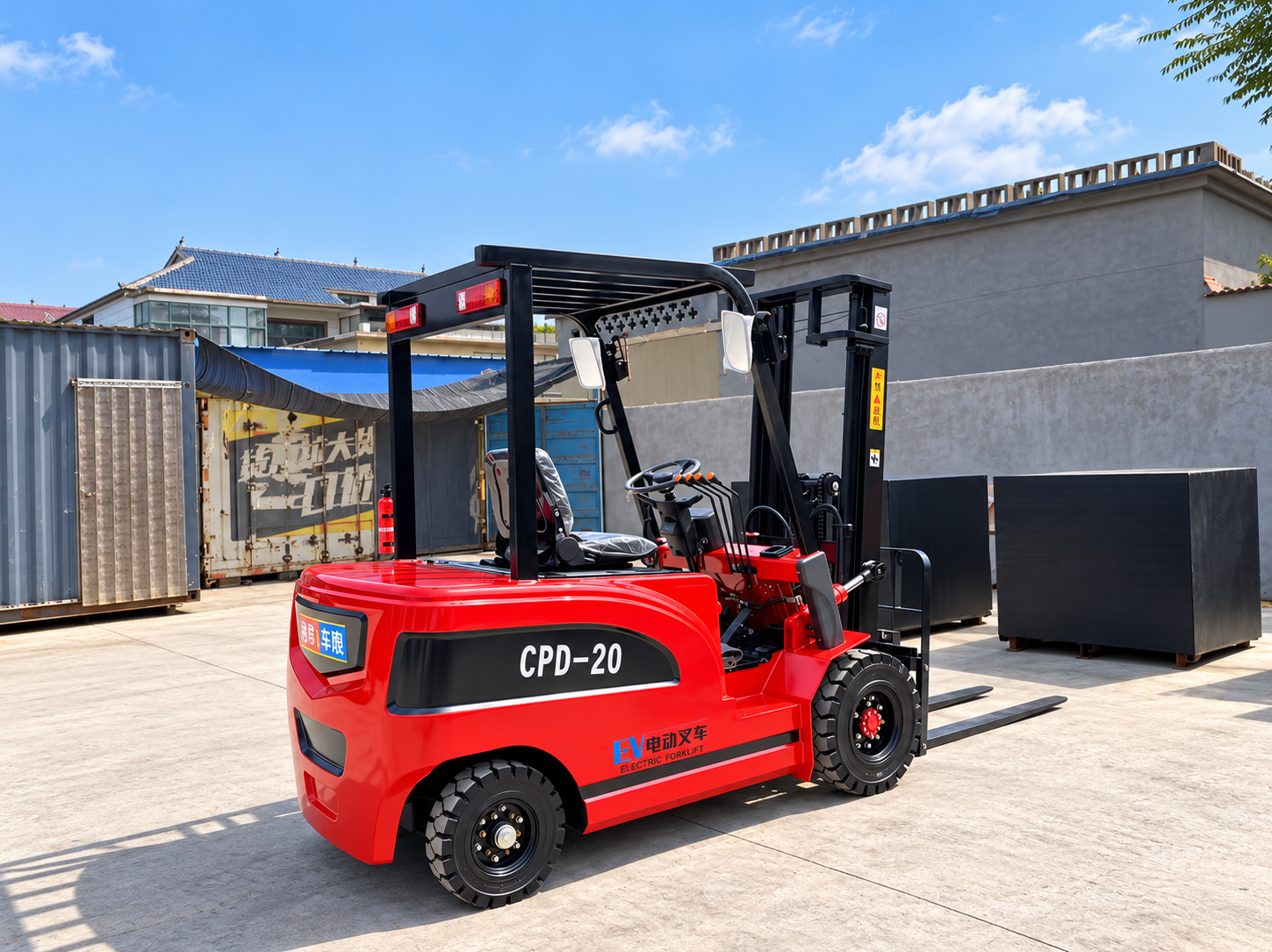 CPD-20 electric forklift detail view 1